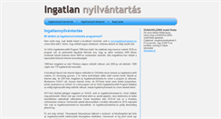 Desktop Screenshot of ingatlannyilvantartas.hu